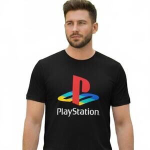 T-Shirt / Black Playstation Logo T-Shirt / Large / New